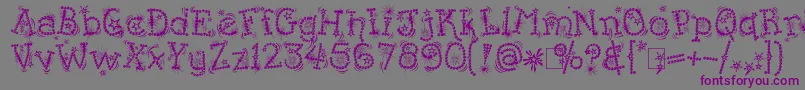 KingthingsFlashbang Font – Purple Fonts on Gray Background