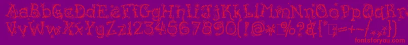 KingthingsFlashbang Font – Red Fonts on Purple Background