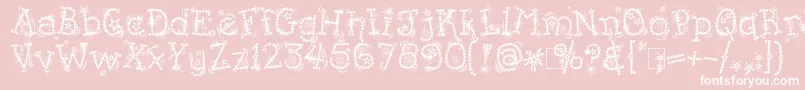 KingthingsFlashbang Font – White Fonts on Pink Background