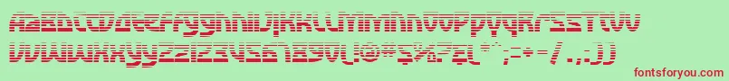 フォントSfRetroesqueFx – 赤い文字の緑の背景
