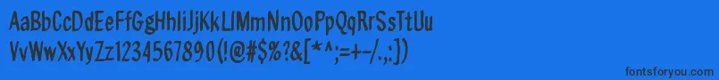OnAikaSoittaaSinfonia Font – Black Fonts on Blue Background