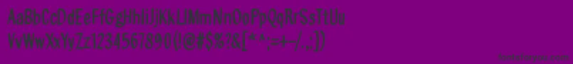 フォントOnAikaSoittaaSinfonia – 紫の背景に黒い文字