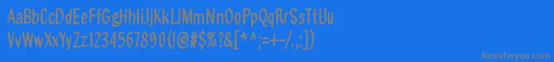 フォントOnAikaSoittaaSinfonia – 青い背景に灰色の文字