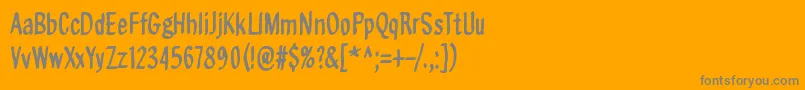 フォントOnAikaSoittaaSinfonia – オレンジの背景に灰色の文字