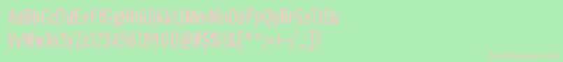 Подробнее о шрифте OnAikaSoittaaSinfonia Шрифт OnAikaSoittaaSinfonia – розовые шрифты на зелёном фоне