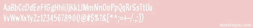 OnAikaSoittaaSinfonia Font – White Fonts on Pink Background