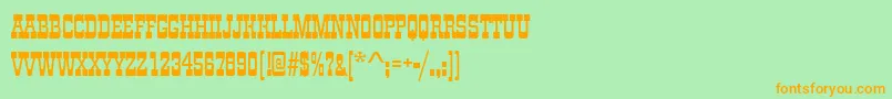 Zirkusd Font – Orange Fonts on Green Background