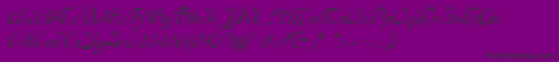 Dobkinscript-Schriftart – Schwarze Schriften auf violettem Hintergrund