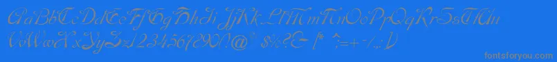 Weitere Informationen zur Dobkinscript-Schriftart Dobkinscript-Schriftart – Graue Schriften auf blauem Hintergrund
