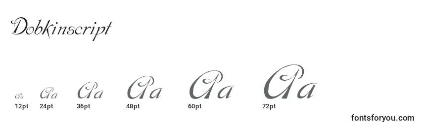Dobkinscript Font Sizes