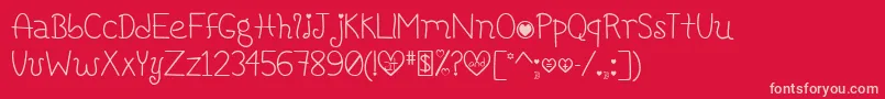 Honeybee Font – Pink Fonts on Red Background