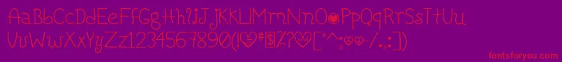 Honeybee Font – Red Fonts on Purple Background