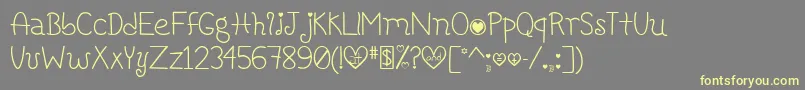 Honeybee Font – Yellow Fonts on Gray Background