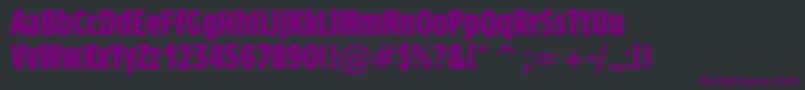 Incised901BoldCondensedBt Font – Purple Fonts on Black Background