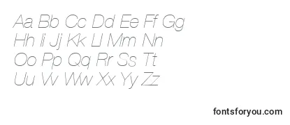 HelveticaLt26UltraLightItalic Font