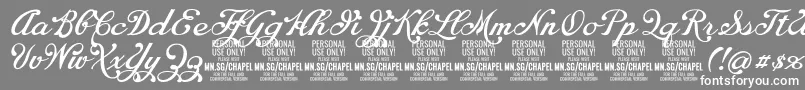 ChapelscriptPersonal Font – White Fonts on Gray Background