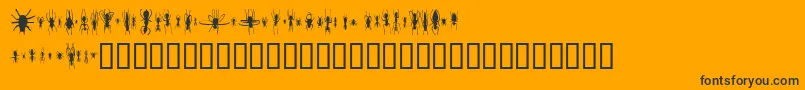 WinBugs-Schriftart – Schwarze Schriften auf orangefarbenem Hintergrund