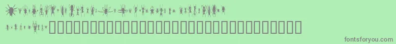 フォントWinBugs – 緑の背景に灰色の文字