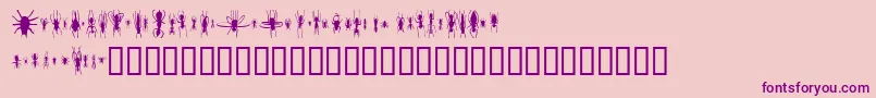 WinBugs Font – Purple Fonts on Pink Background