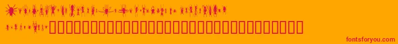 フォントWinBugs – オレンジの背景に赤い文字