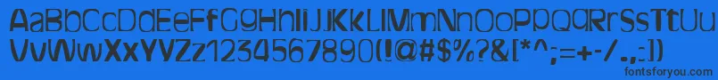 BitchenRegular Font – Black Fonts on Blue Background