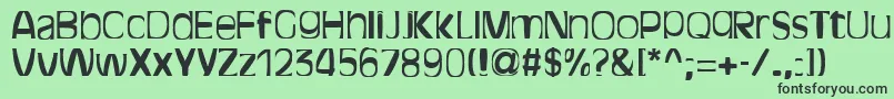 BitchenRegular Font – Black Fonts on Green Background