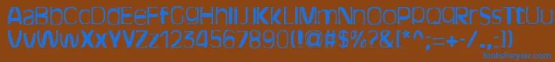 BitchenRegular Font – Blue Fonts on Brown Background