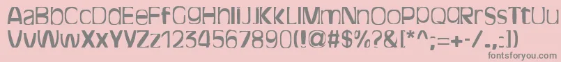 フォントBitchenRegular – ピンクの背景に灰色の文字