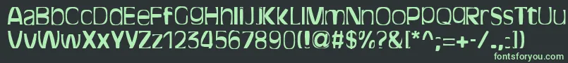 BitchenRegular Font – Green Fonts on Black Background