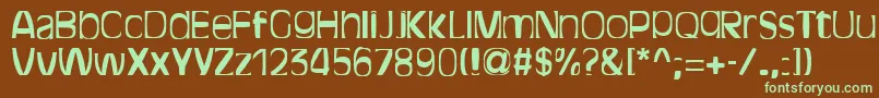 BitchenRegular Font – Green Fonts on Brown Background