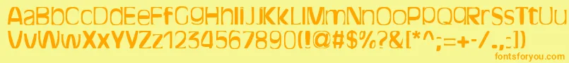 BitchenRegular Font – Orange Fonts on Yellow Background