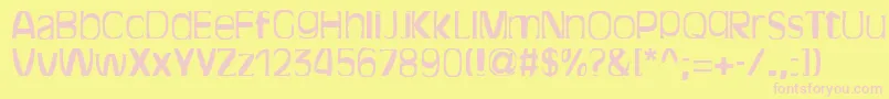 BitchenRegular Font – Pink Fonts on Yellow Background