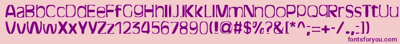 BitchenRegular Font – Purple Fonts on Pink Background