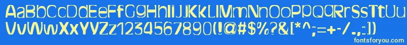 BitchenRegular Font – Yellow Fonts on Blue Background