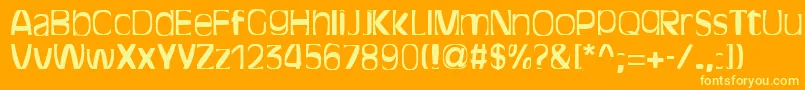 BitchenRegular Font – Yellow Fonts on Orange Background