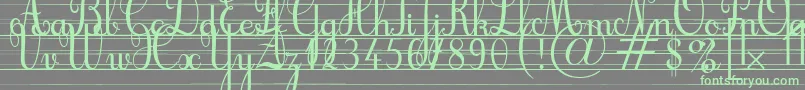 More about Cursifl Font Cursifl Font – Green Fonts on Gray Background
