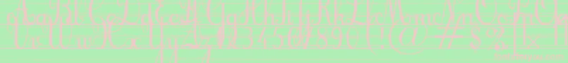 Cursifl Font – Pink Fonts on Green Background