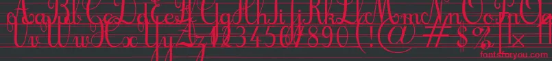Шрифт Cursifl – красные шрифты на чёрном фоне