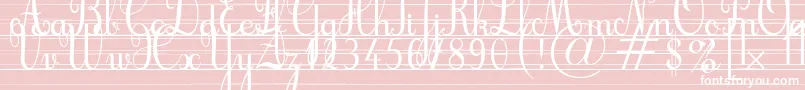 Cursifl-Schriftart – Weiße Schriften auf rosa Hintergrund