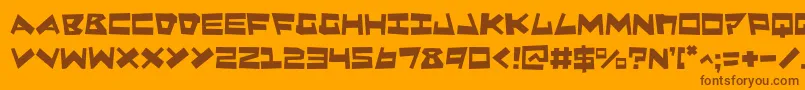 Шрифт Quakev2 – коричневые шрифты на оранжевом фоне