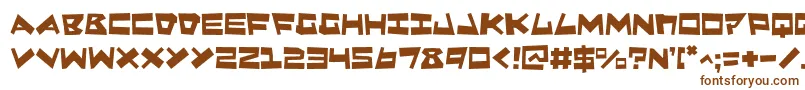 Quakev2-fontti – ruskeat fontit valkoisella taustalla