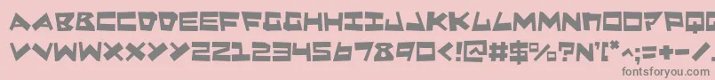 Quakev2 Font – Gray Fonts on Pink Background