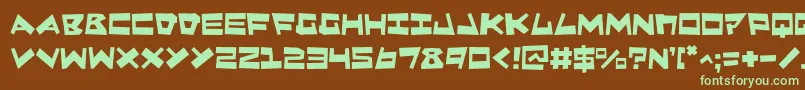 Quakev2 Font – Green Fonts on Brown Background