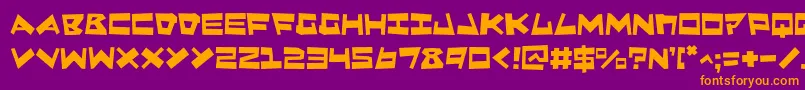 Quakev2 Font – Orange Fonts on Purple Background