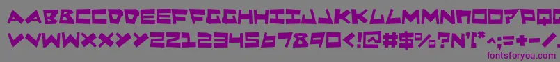 Quakev2-Schriftart – Violette Schriften auf grauem Hintergrund
