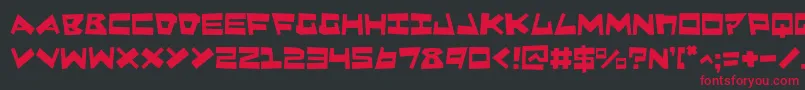 Quakev2 Font – Red Fonts on Black Background