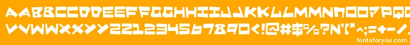 フォントQuakev2 – オレンジの背景に白い文字