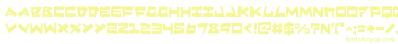 Czcionka Quakev2 – żółte czcionki
