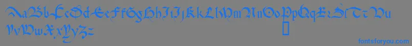 CadeaulxTM-Schriftart – Blaue Schriften auf grauem Hintergrund