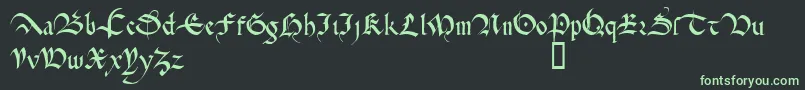 CadeaulxTM Font – Green Fonts on Black Background